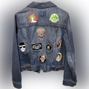 Old Navy Jean Jacket with horror patches